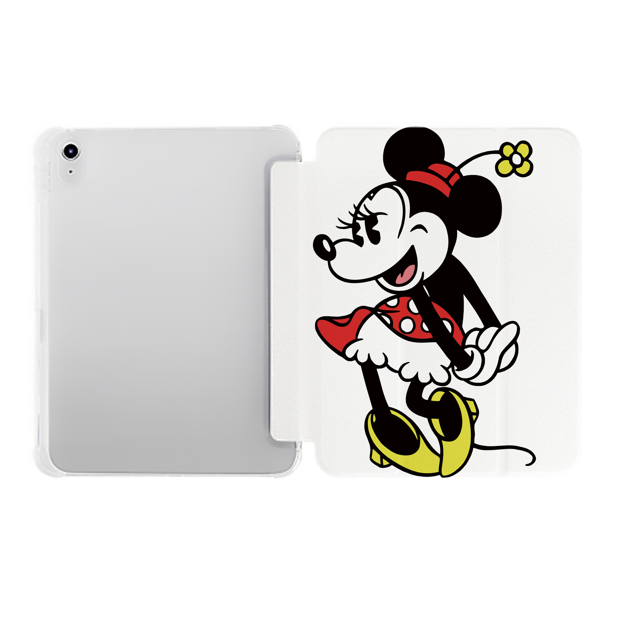 （画像用） ミッキーマウス Mickey Mouse IPad ケース ペン収納付き 三つ折りスタンド PUレザー×シリコン 対応機種9.5/10.5/10.9インチ